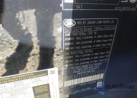 2020 Land Rover Discovery Se z USA, uszkodzony, nr VIN SALRG2RV9L2421973